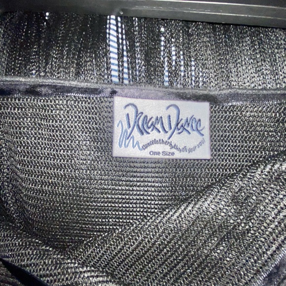 New long fringed black wrap around Latin dance skirt or pool coverup - Picture 7 of 8